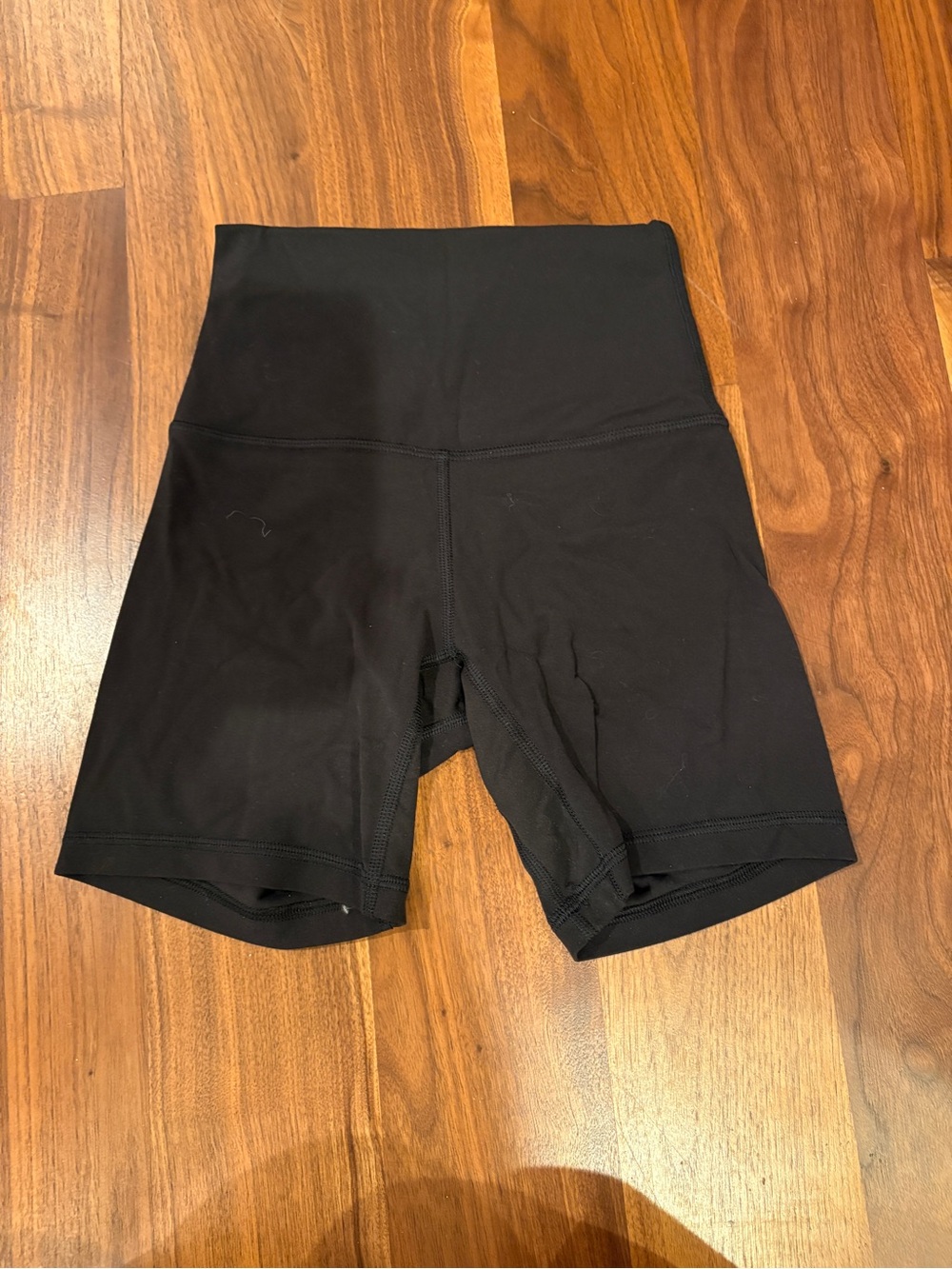High-Waist Black Lululemon Women’s Biker Shorts